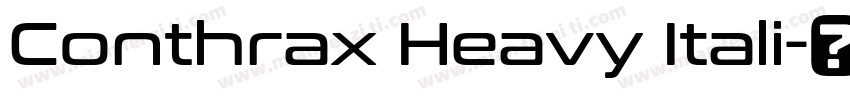 Conthrax Heavy Itali字体转换